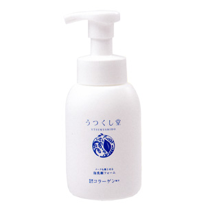 加水分解コラーゲン、水溶性コラーゲンのダブル配合。うつくし堂 洗顔フォーム